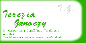 terezia ganoczy business card